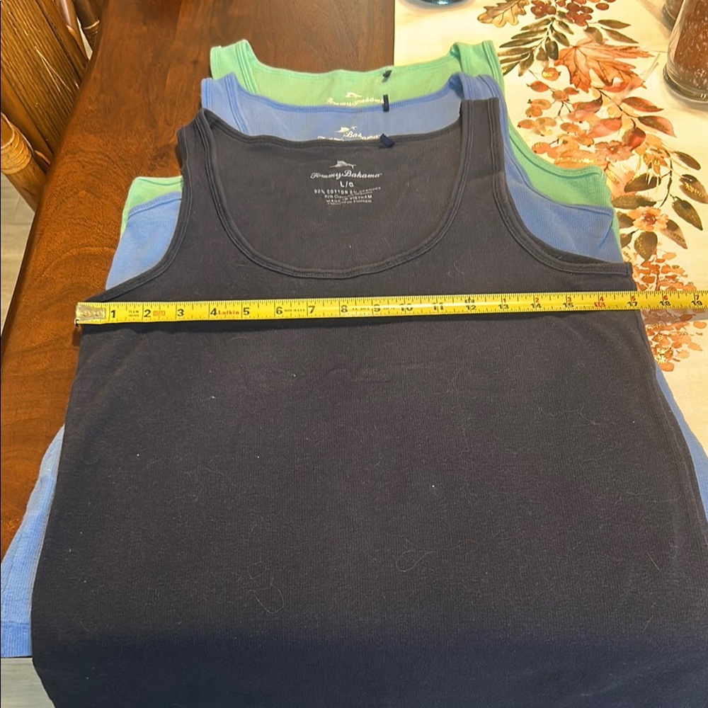 Tommy Bahama Black and Blue Tank Tops